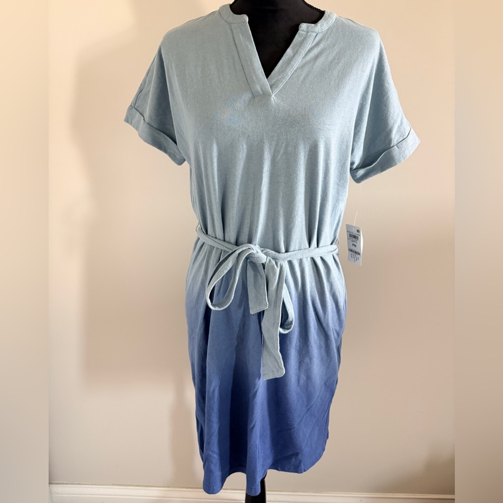 NWT Blue Ombré Dress Style & Co Petite Medium